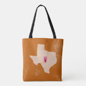 焦げたオレンジ色の水色オースティンテキサス州トートバッグ トートバッグ (裏面)