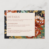 焦げたオレンジ色の牡丹絵を描フローラ結婚ズ エンクロージャーカード (正面)