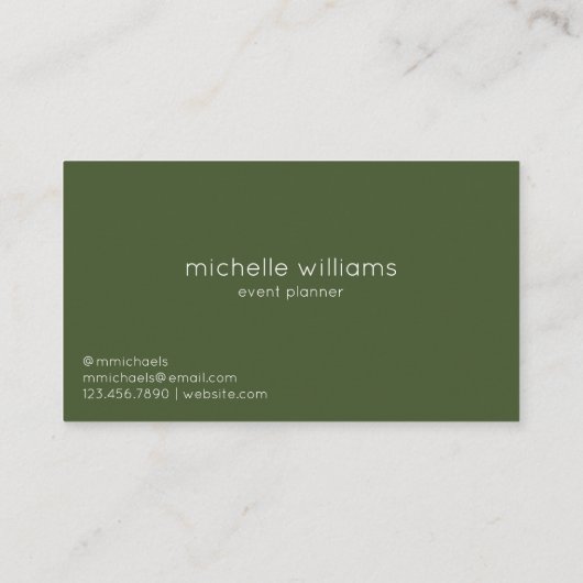 焦げたオレンジ色の花と森の緑のフローラ 名刺 (裏面)