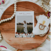 焦げたオレンジ色の野生の花の赤ちゃんシャワー招待状 招待状