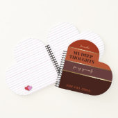 焦げたオレンジ色の金ゴールドエレガント金ゴールドポケットジャーナル ノートブック (内部)