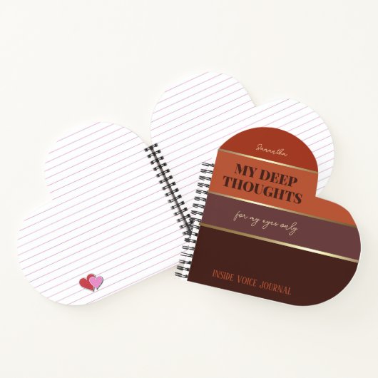 焦げたオレンジ色の金ゴールドエレガント金ゴールドポケットジャーナル ノートブック (内部)