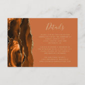 焦げたオレンジ色の金ゴールド結婚アゲート詳細 エンクロージャーカード (正面)