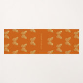 焦げたオレンジ色の金ゴールド蝶の名前 ヨガマット (正面(横))