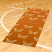 焦げたオレンジ色の金ゴールド蝶の名前 ヨガマット