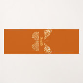 焦げたオレンジ色の金ゴールド蝶の名前 ヨガマット (正面(横))