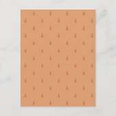 焦げたオレンジ色の黄色の秋ツリーウェディングRSVP エンクロージャーカード (裏面)