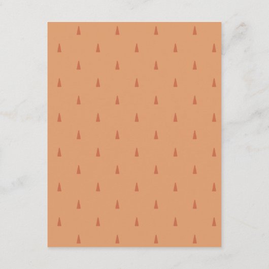 焦げたオレンジ色の黄色の秋ツリーウェディングRSVP エンクロージャーカード (裏面)