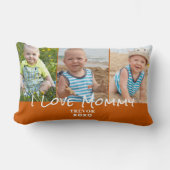 焦げたオレンジ3フォトママ ランバークッション (正面)