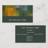 焦げたオレンジ、石板、ブラック抽象芸術名刺 名刺 (正面/裏面)