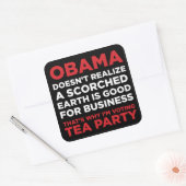 焦げた地球 スクエアシール (封筒)