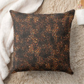 焦げた斑点と亀裂のある茶色のしわのあるテクスチャ クッション (ブランケット)