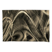 焦げた松の木のようなくねくねした形で、溝がある 枕カバー (正面左)