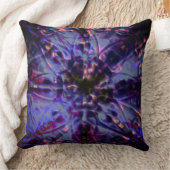 焦げた粗いテクスチャ濃い紫から汚れた紫 クッション (ブランケット)