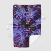 焦げた粗いテクスチャ濃い紫から汚れた紫 ゴルフタオル (インサイチュ)