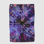 焦げた粗いテクスチャ濃い紫から汚れた紫 ゴルフタオル (正面)