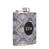 焦げた紫と銀の金柄 フラスク (右)