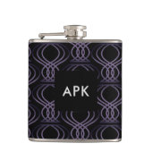 焦げた紫と黒の仕上げパターン フラスク (正面)