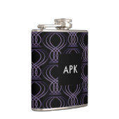 焦げた紫と黒の仕上げパターン フラスク (右)