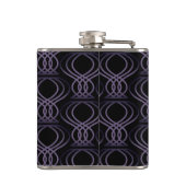 焦げた紫と黒の仕上げパターン フラスク (裏面)