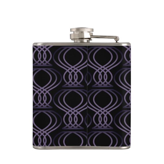 焦げた紫と黒の仕上げパターン フラスク (裏面)