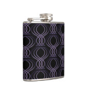 焦げた紫と黒の仕上げパターン フラスク (右)