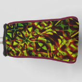 焦げた緑のリボンの変形したネクタイ ゴルフヘッドカバー (正面)