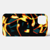 焦げた黄色い赤い色の縞模様、欠陥のあるスプレー Case-Mate iPhoneケース (裏面 (横))