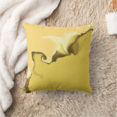 焦げた黄色 クッション (ブランケット)