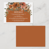 焦げオレンジさび銅フローラ結婚の詳細 エンクロージャーカード (正面/裏面)