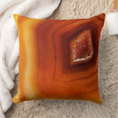 焦げオレンジと黄色の瑪瑙プリント装飾用クッション クッション (ブランケット)