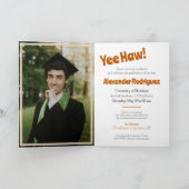 焦げオレンジのグレードキャップカウボーイブーツの配置 招待状 (内部)