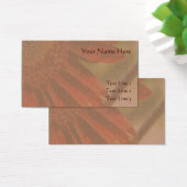 焦げオレンジひまわり花びら名刺 (デスク)