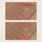 焦げオレンジひまわり花びら名刺 (正面&裏面)