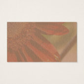 焦げオレンジひまわり花びら名刺 (裏面)