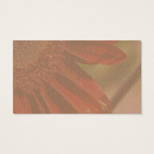 焦げオレンジひまわり花びら名刺 (裏面)