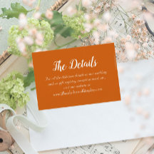 焦げオレンジシンプルスタイル結婚詳細