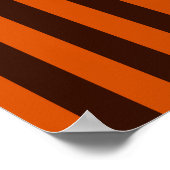 焦げオレンジストライプレトロスタイルカスタマイズこれ! ポスター (角)