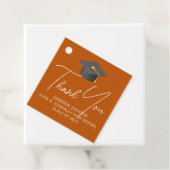 焦げオレンジパーソナライズされたの卒業党 フェイバータグ (インサイチュ)