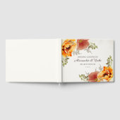 焦げオレンジフローラ秋結婚秋 ゲストブック (全面)