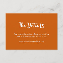 焦げオレンジフローラ結婚植物学名 エンクロージャーカード