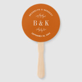 焦げオレンジフローラ結婚植物学名 ハンドファン (裏面)