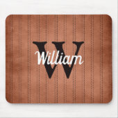 焦げオレンジヴィンテージパン熟レトロモノグラム マウスパッド (正面)