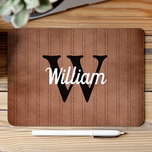 焦げオレンジヴィンテージパン熟レトロモノグラム マウスパッド