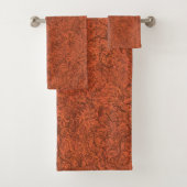 焦げオレンジ人気がある模様 バスタオルセット (インサイチュ)