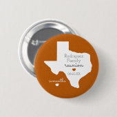 焦げオレンジ州のテキサス州ファミリー懇親会 缶バッジ (正面&裏面)