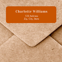 焦げオレンジ差出人住所 ラベル
