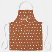 焦げオレンジ感謝型水玉模様エプロン エプロン (正面)