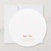 焦げオレンジ秋フローラサプライズブライダルシャワー 招待状 (裏面)