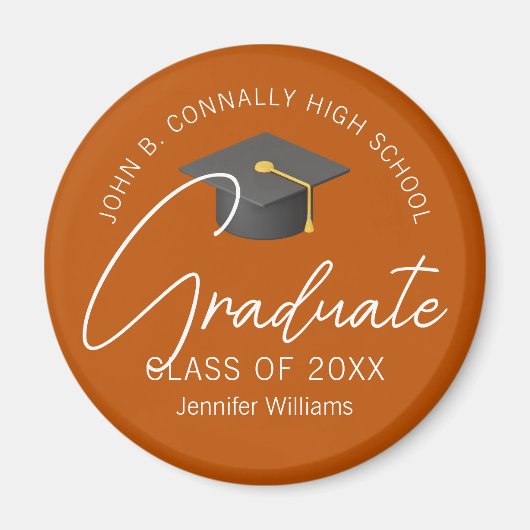 焦げオレンジ科カスタム卒業パーティー マグネット (正面)